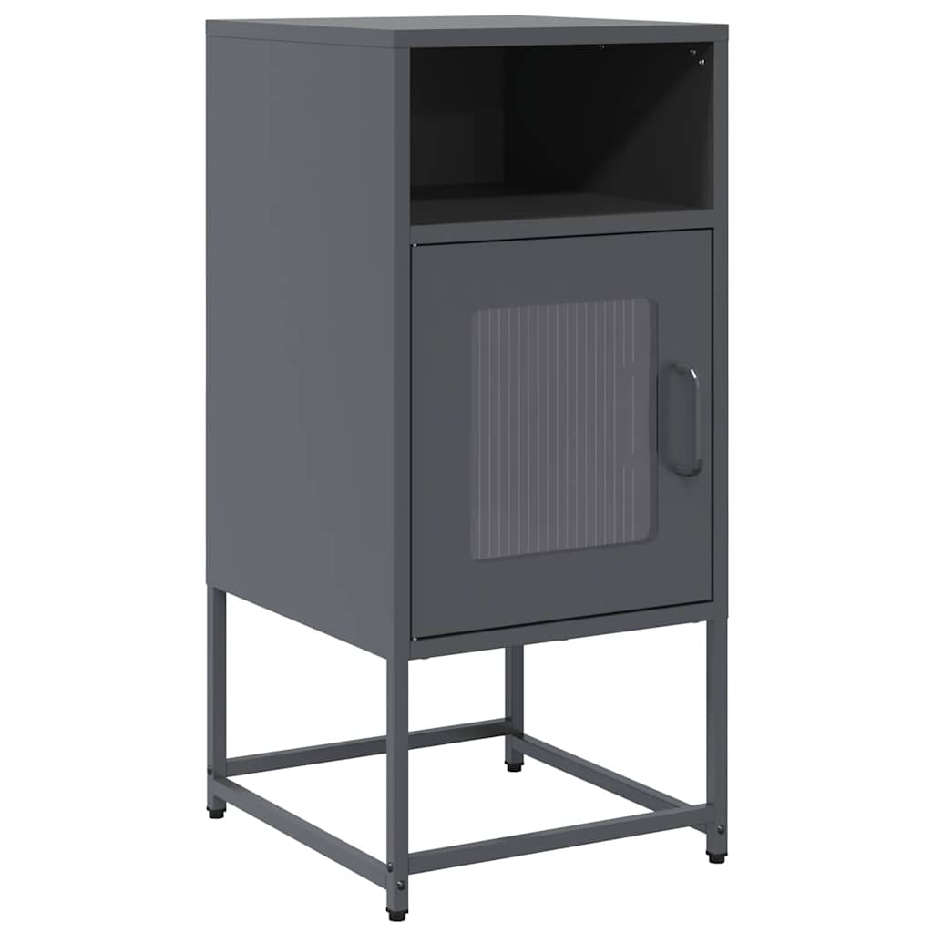 vidaXL Nightstand 36x39x78 cm cold-rolled steel black