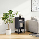vidaXL Nightstand 36x39x78 cm cold-rolled steel black