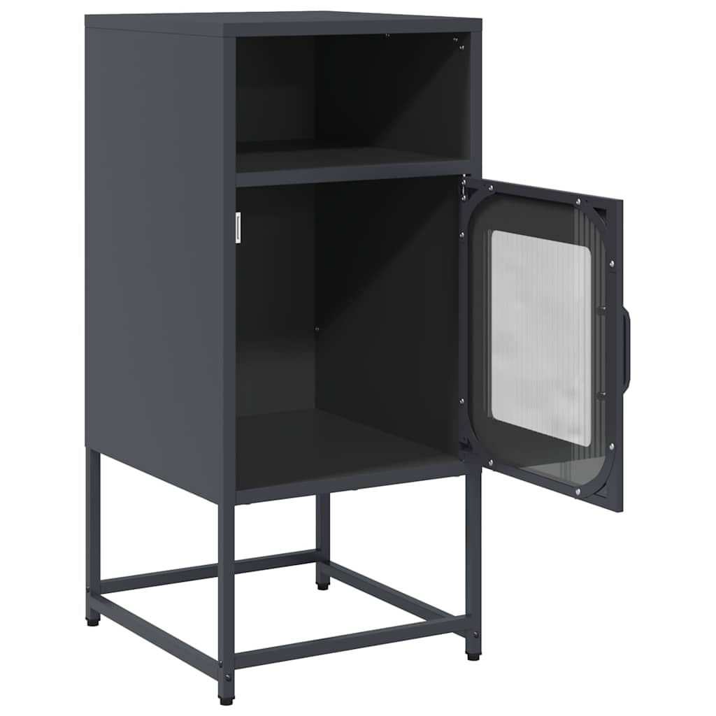 vidaXL Nightstand 36x39x78 cm cold-rolled steel black
