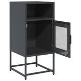 vidaXL Nightstand 36x39x78 cm cold-rolled steel black
