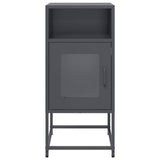 vidaXL Nightstand 36x39x78 cm cold-rolled steel black