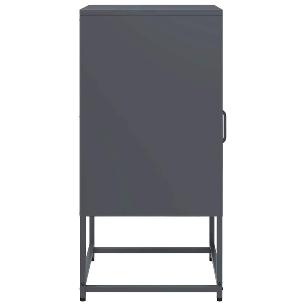 vidaXL Nightstand 36x39x78 cm cold-rolled steel black