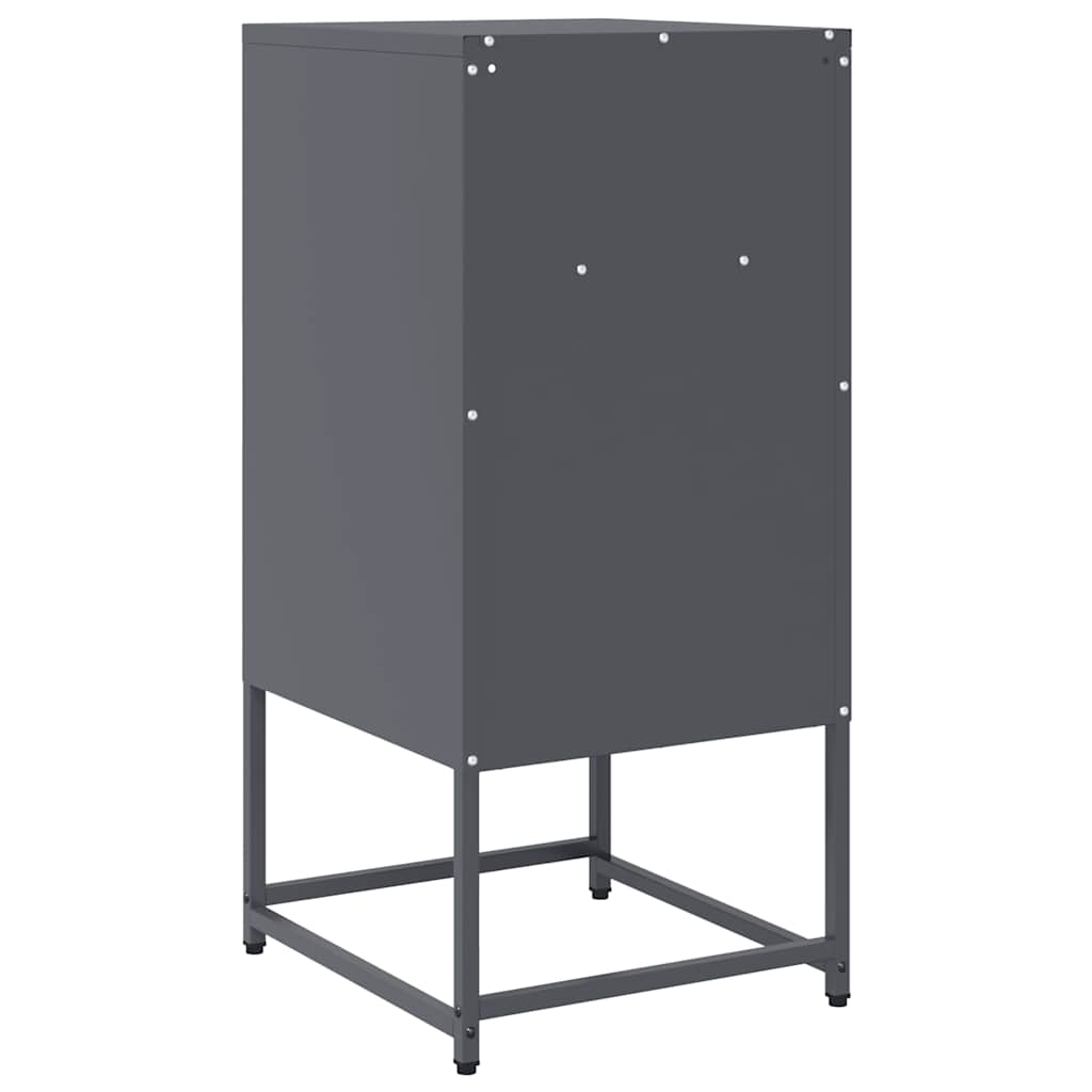 vidaXL Nightstand 36x39x78 cm cold-rolled steel black