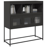 vidaXL Sideboard 100.5x39x107 cm cold-rolled steel black