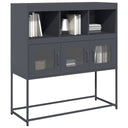 vidaXL Sideboard 100.5x39x107 cm cold-rolled steel black