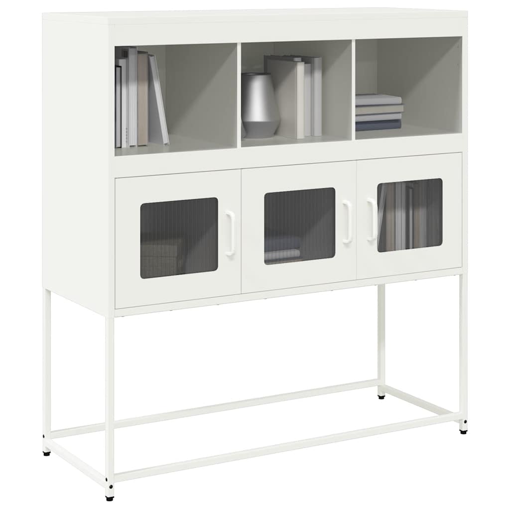 vidaXL Sideboard 100.5x39x107 cm cold-rolled steel black