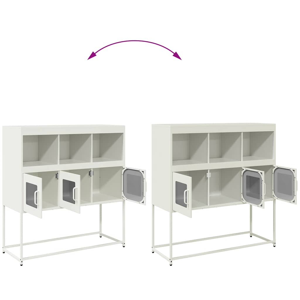 vidaXL Sideboard 100.5x39x107 cm cold-rolled steel black