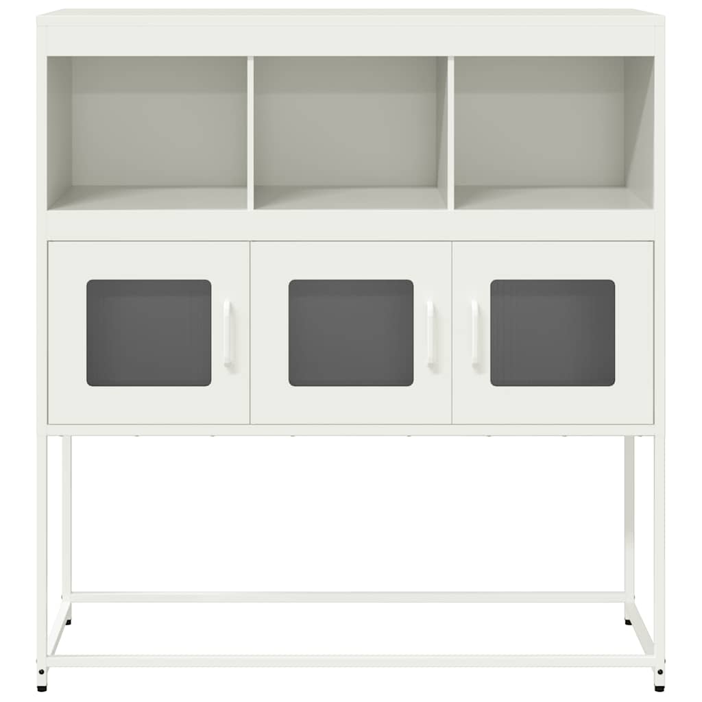 vidaXL Sideboard 100.5x39x107 cm cold-rolled steel black