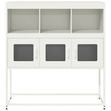 vidaXL Sideboard 100.5x39x107 cm cold-rolled steel black