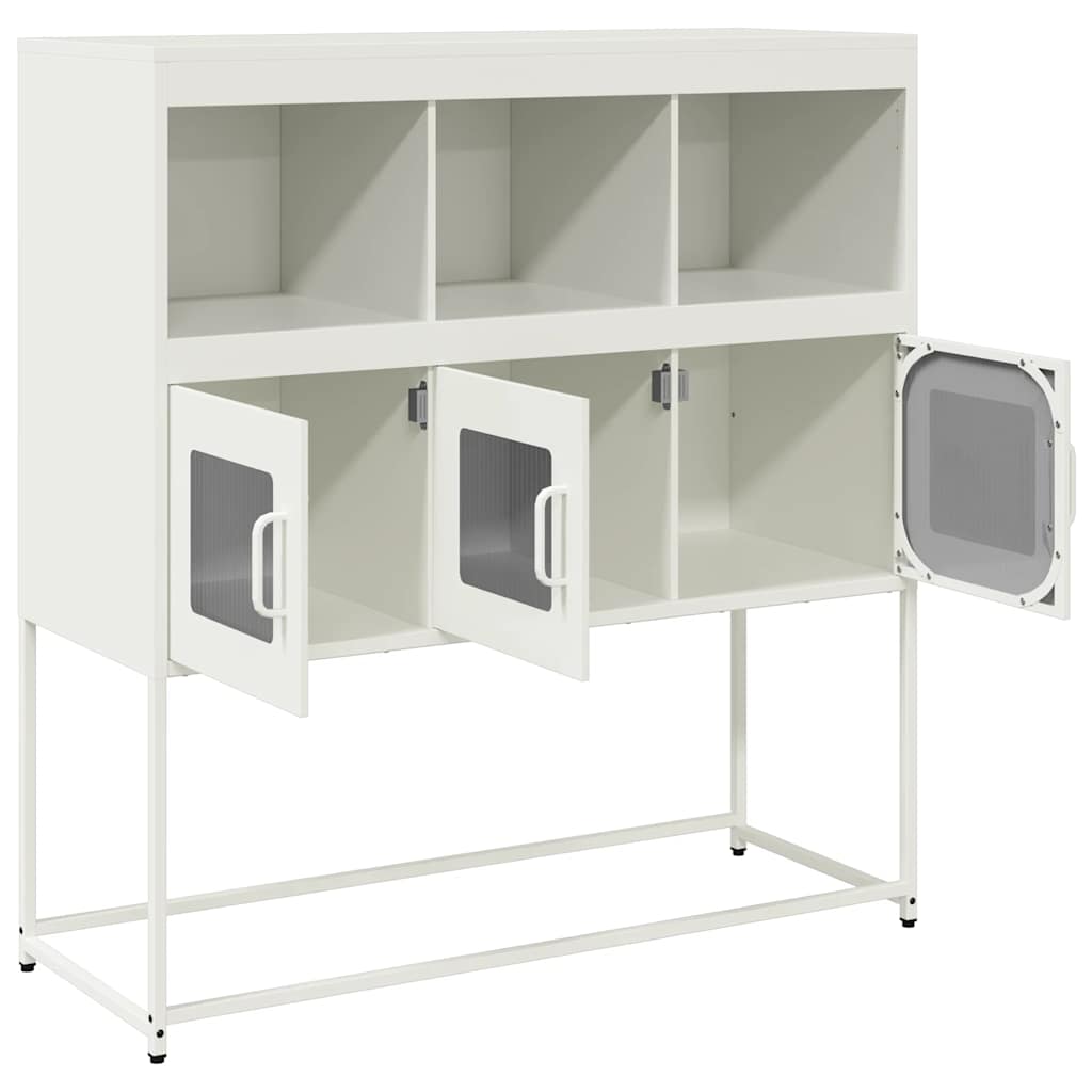 vidaXL Sideboard 100.5x39x107 cm cold-rolled steel black