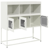 vidaXL Sideboard 100.5x39x107 cm cold-rolled steel black