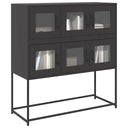 vidaXL Sideboard 100.5x39x107 cm cold-rolled steel black
