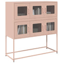 vidaXL Sideboard 100.5x39x107 cm cold-rolled steel black
