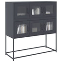 vidaXL Sideboard 100.5x39x107 cm cold-rolled steel black