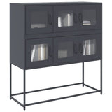 vidaXL Sideboard 100.5x39x107 cm cold-rolled steel black