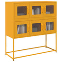 vidaXL Sideboard 100.5x39x107 cm cold-rolled steel black