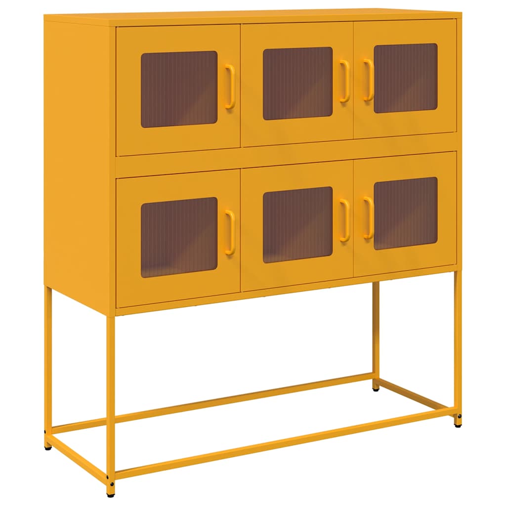 vidaXL Sideboard 100.5x39x107 cm cold-rolled steel black