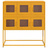 vidaXL Sideboard 100.5x39x107 cm cold-rolled steel black