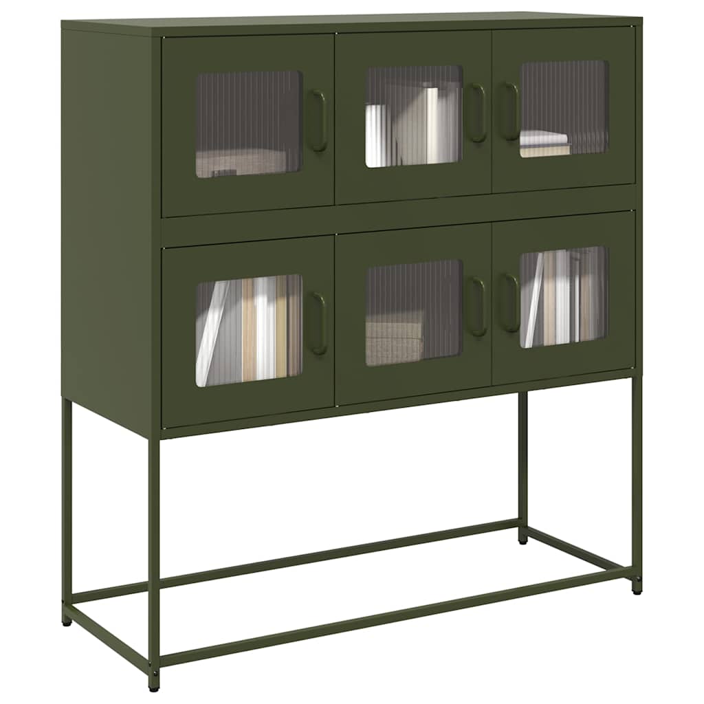 vidaXL Sideboard 100.5x39x107 cm cold-rolled steel black