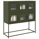 vidaXL Sideboard 100.5x39x107 cm cold-rolled steel black