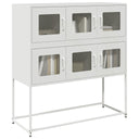 vidaXL Sideboard 100.5x39x107 cm cold-rolled steel black
