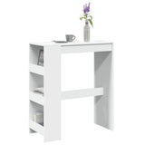 vidaXL Bartafel met rekken 90x40x103,5 cm bewerkt hout wit