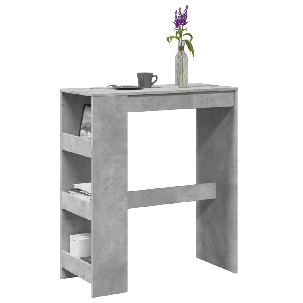 vidaXL Bartafel met rekken 90x40x103,5 cm bewerkt hout wit