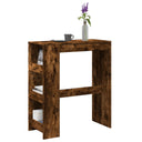 vidaXL Bartafel met rekken 90x40x103,5 cm bewerkt hout wit