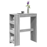 vidaXL Bartafel met rekken 90x40x103,5 cm bewerkt hout wit