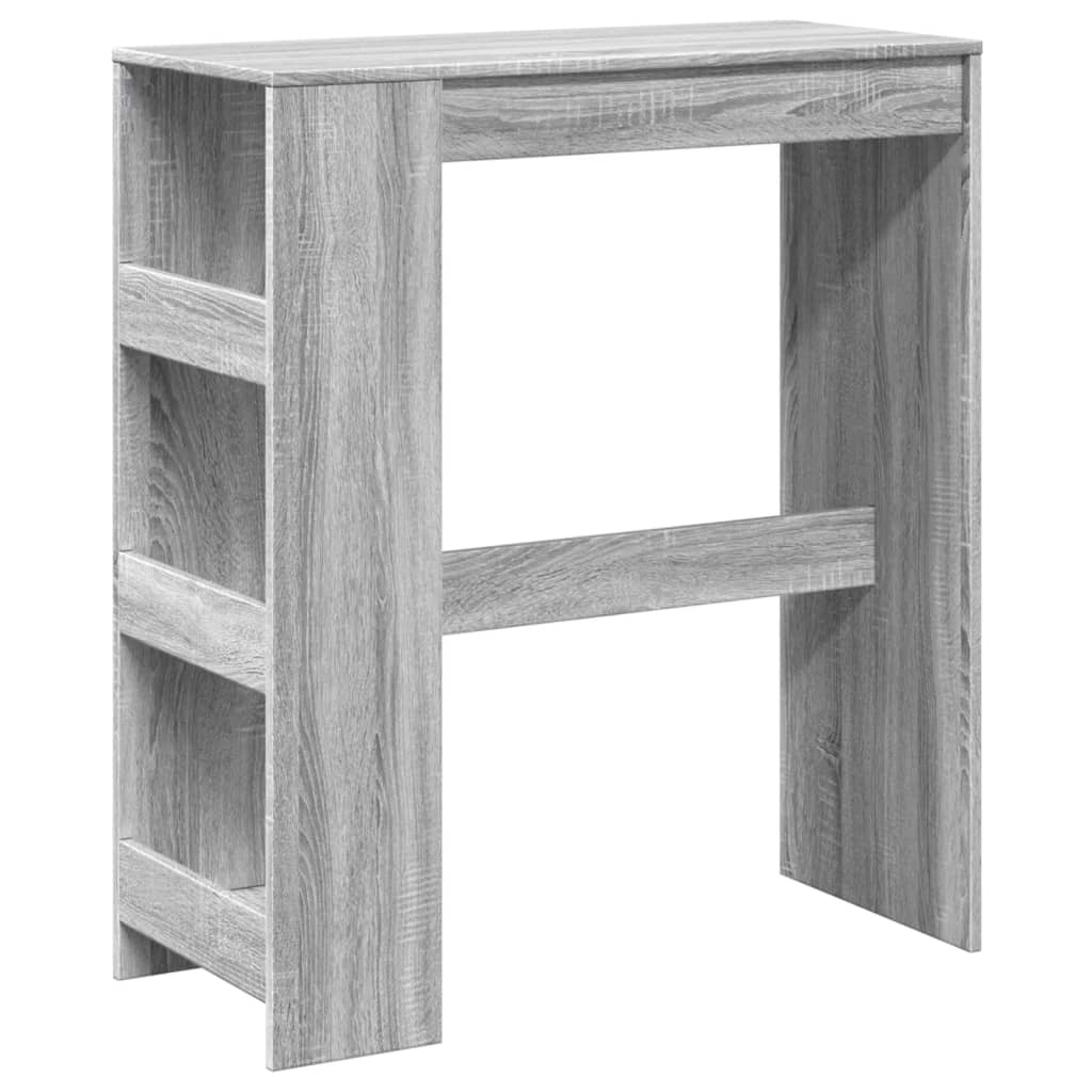 vidaXL Bartafel met rekken 90x40x103,5 cm bewerkt hout wit