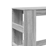 vidaXL Bartafel met rekken 90x40x103,5 cm bewerkt hout wit