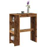 vidaXL Bartafel met rekken 90x40x103,5 cm bewerkt hout wit
