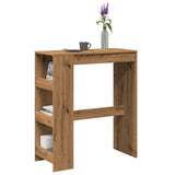 vidaXL Bartafel met rekken 90x40x103,5 cm bewerkt hout wit