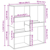 vidaXL Boekenkast 100x33x135 cm bewerkt hout wit