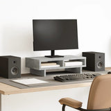 vidaXL Monitorstand met plank Zwart 100 x 27 x 15 cm Bewerkt hout