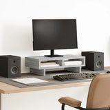 vidaXL Monitorstand met plank Zwart 100 x 27 x 15 cm Bewerkt hout