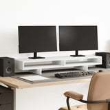 vidaXL Monitorstand met plank Zwart 100 x 27 x 15 cm Bewerkt hout