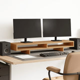 vidaXL Monitorstand met plank Zwart 100 x 27 x 15 cm Bewerkt hout
