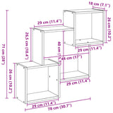 vidaXL Wandkast 78x18x71 cm bewerkt hout wit