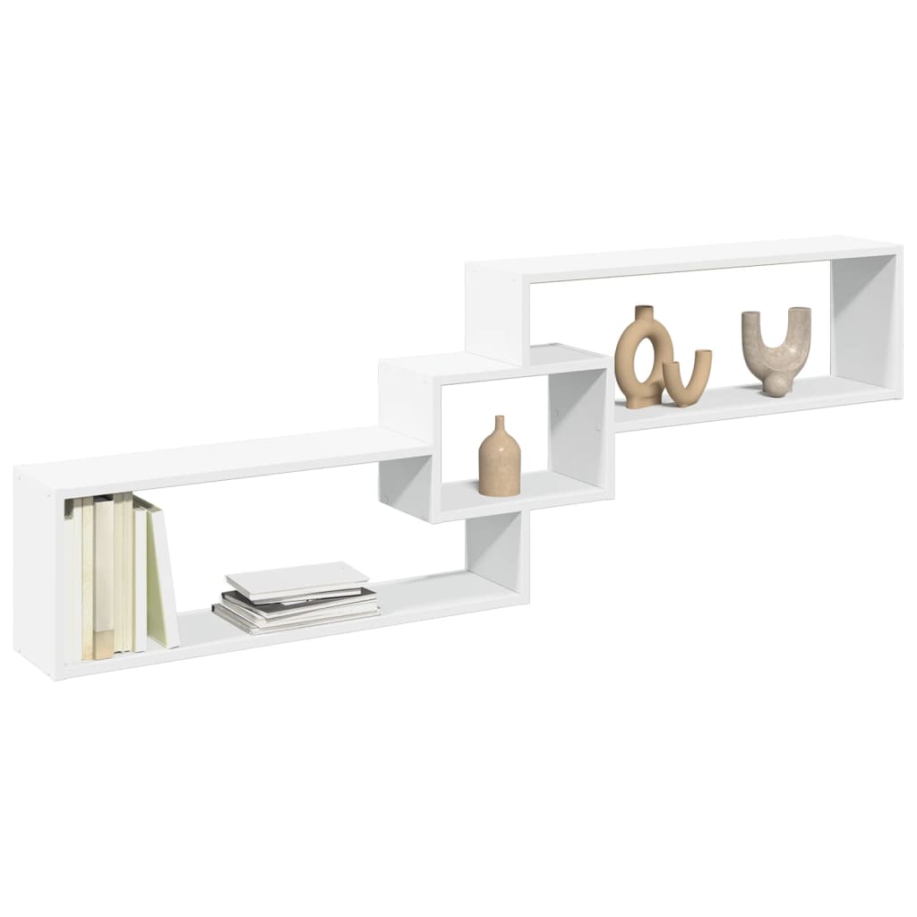 vidaXL Wall Cabinet 158x18x53 cm Engineered Wood White