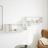 vidaXL Wall Cabinet 158x18x53 cm Engineered Wood White