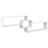 vidaXL Wall Cabinet 158x18x53 cm Engineered Wood White
