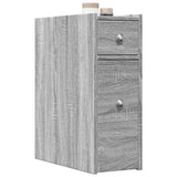 vidaXL Badkamerkast smal met wielen bewerkt hout wit