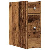 vidaXL Badkamerkast smal met wielen bewerkt hout wit
