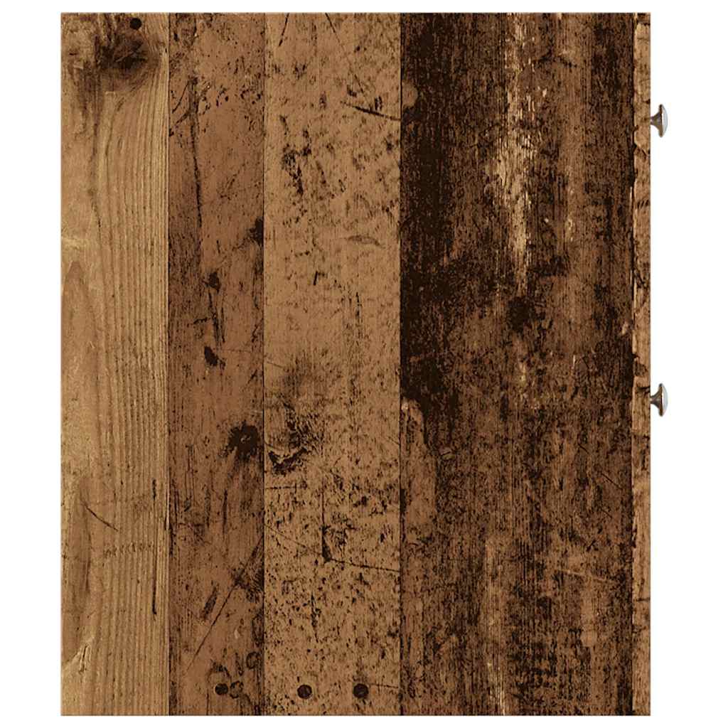 vidaXL Badkamerkast smal met wielen bewerkt hout wit