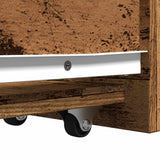 vidaXL Badkamerkast smal met wielen bewerkt hout wit