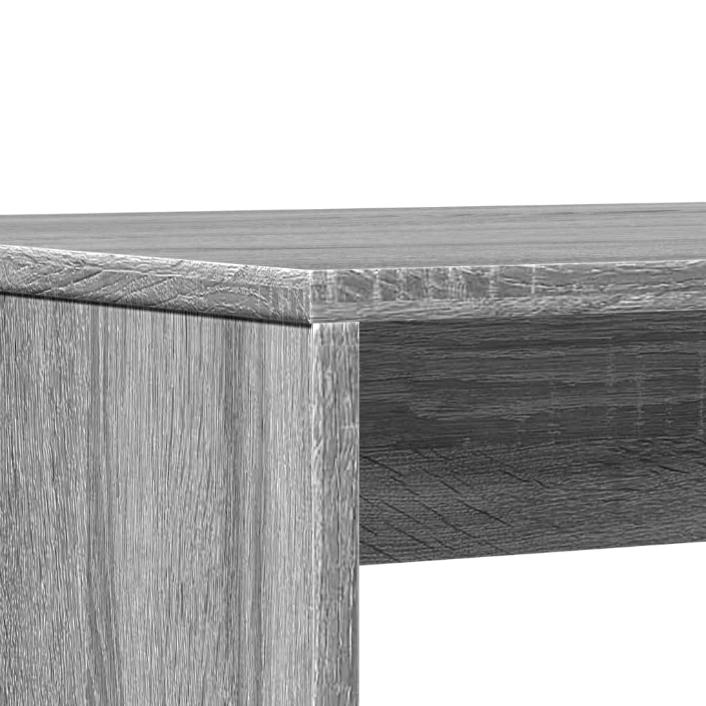 vidaXL 3-delige Eettafel en bankenset bewerkt hout wit