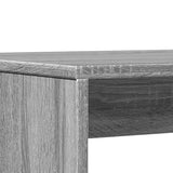 vidaXL 3-delige Eettafel en bankenset bewerkt hout wit