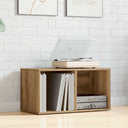 vidaXL Opbergbox voor LP's 71x34x36 cm bewerkt hout wit