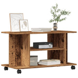 vidaXL Tv-meubel met wieltjes 80x40x45 cm bewerkt hout wit